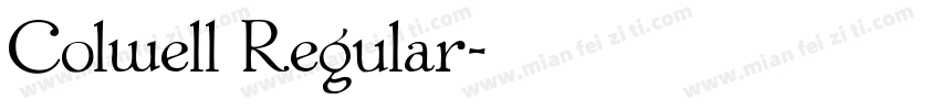 Colwell Regular字体转换